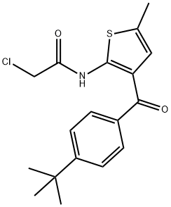 N-[3-(4-TERT-BUTYL-BENZOYL)-5-METHYL-THIOPHEN-2-YL]-2-CHLORO-ACETAMIDE 结构式