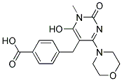 4-[(6-Hydroxy-1-methyl-4-morpholin-4-yl-2-oxo-1,2-dihydropyrimidin-5-yl)methyl]benzoic acid 结构式