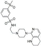 3-(METHYLSULFONYL)-N-(2-[4-(1,2,3,4-TETRAHYDRO-1,7-NAPHTHYRIDIN-8-YL)PIPERAZIN-1-YL]ETHYL)BENZENESULFONAMIDE 结构式
