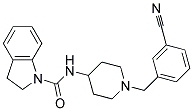 N-[1-(3-Cyanobenzyl)piperidin-4-yl]indoline-1-carboxamide 结构式