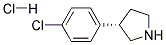 (S)-3-(4-CHLOROPHENYL)PYRROLIDINE HYDROCHLORIDE 结构式
