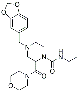 4-(1,3-BENZODIOXOL-5-YLMETHYL)-N-ETHYL-2-(MORPHOLIN-4-YLCARBONYL)PIPERAZINE-1-CARBOXAMIDE 结构式
