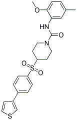 N-(2-METHOXY-5-METHYLPHENYL)-4-([4-(3-THIENYL)PHENYL]SULFONYL)PIPERIDINE-1-CARBOXAMIDE 结构式