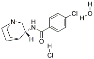 N-(3R)-1-AZABICYCLO[2.2.2]OCT-3-YL-4-CHLORO-BENZAMIDE MONOHYDROCHLORIDE HYDRATE 结构式