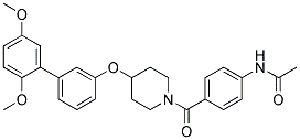 N-[4-((4-[(2',5'-DIMETHOXYBIPHENYL-3-YL)OXY]PIPERIDIN-1-YL)CARBONYL)PHENYL]ACETAMIDE 结构式