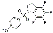 4,5,6,7-Tetrafluoro-2,3-dihydro-1-[(4-methoxyphenyl)sulphonyl]-(1H)-indole 结构式