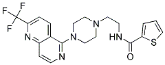 N-(2-(4-[2-(TRIFLUOROMETHYL)-1,6-NAPHTHYRIDIN-5-YL]PIPERAZIN-1-YL)ETHYL)THIOPHENE-2-CARBOXAMIDE 结构式