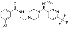 3-METHOXY-N-(2-(4-[2-(TRIFLUOROMETHYL)-1,6-NAPHTHYRIDIN-5-YL]PIPERAZIN-1-YL)ETHYL)BENZAMIDE 结构式