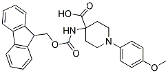 4-(((9H-FLUOREN-9-YL)METHOXY)CARBONYLAMINO)-1-(4-METHOXYPHENYL)PIPERIDINE-4-CARBOXYLIC ACID 结构式