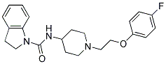 N-(1-[2-(4-FLUOROPHENOXY)ETHYL]PIPERIDIN-4-YL)INDOLINE-1-CARBOXAMIDE 结构式