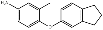 4-(2,3-DIHYDRO-1H-INDEN-5-YLOXY)-3-METHYLPHENYLAMINE 结构式