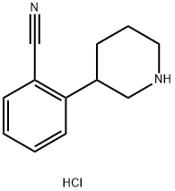 2-(PIPERIDIN-3-YL)BENZONITRILE HYDROCHLORIDE 结构式