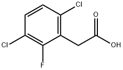 3,6-二氯-2-氟苯乙酸 结构式
