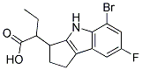 ETHYL[7-FLUORO-5-BROMO-1,2,3,4-TETRAHYDRO-CYCLOPENTA[B]INDOL-3-YL]ACETATE 结构式