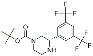 (S)-3-(3,5-BIS-TRIFLUOROMETHYL-PHENYL)-PIPERAZINE-1-CARBOXYLIC ACID TERT-BUTYL ESTER 结构式