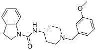 N-[1-(3-Methoxybenzyl)piperidin-4-yl]indoline-1-carboxamide 结构式