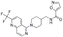 N-((1-[2-(TRIFLUOROMETHYL)-1,6-NAPHTHYRIDIN-5-YL]PIPERIDIN-4-YL)METHYL)ISOXAZOLE-5-CARBOXAMIDE 结构式