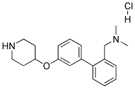 N,N-DIMETHYL-1-[3'-(PIPERIDIN-4-YLOXY)BIPHENYL-2-YL]METHANAMINE HYDROCHLORIDE 结构式