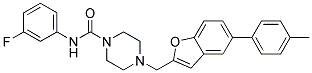N-(3-FLUOROPHENYL)-4-([5-(4-METHYLPHENYL)-1-BENZOFURAN-2-YL]METHYL)PIPERAZINE-1-CARBOXAMIDE 结构式