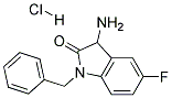 3-AMINO-1-BENZYL-5-FLUORO-1,3-DIHYDRO-INDOL-2-ONE HYDROCHLORIDE 结构式