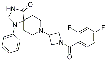 8-[1-(2,4-DIFLUOROBENZOYL)AZETIDIN-3-YL]-1-PHENYL-1,3,8-TRIAZASPIRO[4.5]DECAN-4-ONE 结构式