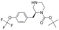 (S)-2-(4-Trifluoromethoxy-benzyl)-piperazine-1-carboxylic acid tert-butyl ester 结构式