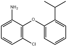 3-CHLORO-2-(2-ISOPROPYLPHENOXY)ANILINE 结构式