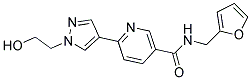 N-(2-FURYLMETHYL)-6-[1-(2-HYDROXYETHYL)-1H-PYRAZOL-4-YL]NICOTINAMIDE 结构式