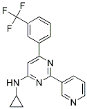 N-CYCLOPROPYL-2-PYRIDIN-3-YL-6-[3-(TRIFLUOROMETHYL)PHENYL]PYRIMIDIN-4-AMINE 结构式