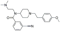 3-CYANO-N-[2-(DIMETHYLAMINO)ETHYL]-N-(1-[2-(4-METHOXYPHENYL)ETHYL]PIPERIDIN-4-YL)BENZAMIDE 结构式