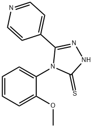 4-(2-METHOXYPHENYL)-5-PYRIDIN-4-YL-4H-1,2,4-TRIAZOLE-3-THIOL 结构式