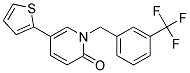 5-THIEN-2-YL-1-[3-(TRIFLUOROMETHYL)BENZYL]PYRIDIN-2(1H)-ONE 结构式