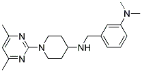N-[3-(DIMETHYLAMINO)BENZYL]-1-(4,6-DIMETHYLPYRIMIDIN-2-YL)PIPERIDIN-4-AMINE 结构式