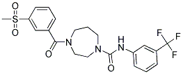 4-[3-(METHYLSULFONYL)BENZOYL]-N-[3-(TRIFLUOROMETHYL)PHENYL]-1,4-DIAZEPANE-1-CARBOXAMIDE 结构式