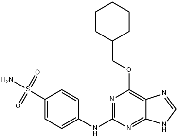 4-[[6-(环己基甲氧基)-1H-嘌呤-2-基]氨基]苯磺酰胺 结构式