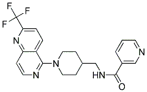 N-((1-[2-(TRIFLUOROMETHYL)-1,6-NAPHTHYRIDIN-5-YL]PIPERIDIN-4-YL)METHYL)NICOTINAMIDE 结构式