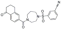 3-((4-[(5-OXO-5,6,7,8-TETRAHYDRONAPHTHALEN-2-YL)CARBONYL]-1,4-DIAZEPAN-1-YL)SULFONYL)BENZONITRILE 结构式