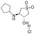 TRANS-4-CYCLOPENTYLAMINO-1,1-DIOXO-TETRAHYDROTHIOPHEN-3-OL HYDROCHLORIDE 结构式