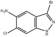 5-AMINO-3-BROMO-6-CHLORO (1H)INDAZOLE 结构式