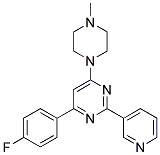 4-(4-FLUOROPHENYL)-6-(4-METHYLPIPERAZIN-1-YL)-2-PYRIDIN-3-YLPYRIMIDINE 结构式