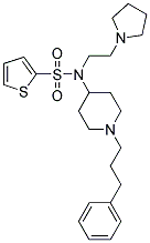 N-[1-(3-PHENYLPROPYL)PIPERIDIN-4-YL]-N-(2-PYRROLIDIN-1-YLETHYL)THIOPHENE-2-SULFONAMIDE 结构式