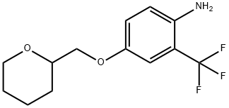 4-(TETRAHYDRO-2H-PYRAN-2-YLMETHOXY)-2-(TRIFLUOROMETHYL)ANILINE 结构式