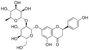 (R)-7-[(2S,3R,4S,5S,6R)-4,5-DIHYDROXY-6-HYDROXYMETHYL-3-((2S,3R,4R,5R,6S)-3,4,5-TRIHYDROXY-6-METHYL-TETRAHYDRO-PYRAN-2-YLOXY)-TETRAHYDRO-PYRAN-2-YLOXY]-5-HYDROXY-2-(4-HYDROXY-PHENYL)-CHROMAN-4-ONE 结构式