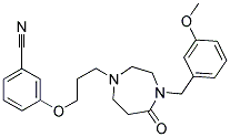 3-(3-[4-(3-METHOXYBENZYL)-5-OXO-1,4-DIAZEPAN-1-YL]PROPOXY)BENZONITRILE 结构式