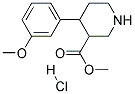 METHYL 4-(3-METHOXYPHENYL)PIPERIDINE-3-CARBOXYLATE HYDROCHLORIDE 结构式