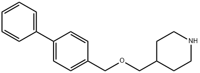 4-[([1,1'-BIPHENYL]-4-YLMETHOXY)METHYL]PIPERIDINE 结构式