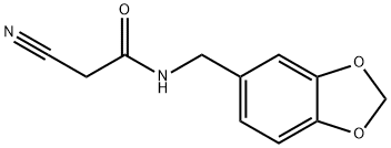 N-(1,3-苯并二唑-5-基甲基)-2-氰基-乙酰胺 结构式