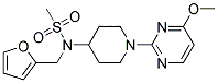 N-(2-FURYLMETHYL)-N-[1-(4-METHOXYPYRIMIDIN-2-YL)PIPERIDIN-4-YL]METHANESULFONAMIDE 结构式