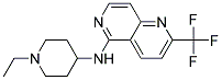 N-(1-ETHYLPIPERIDIN-4-YL)-2-(TRIFLUOROMETHYL)-1,6-NAPHTHYRIDIN-5-AMINE 结构式