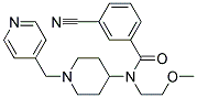 3-CYANO-N-(2-METHOXYETHYL)-N-[1-(PYRIDIN-4-YLMETHYL)PIPERIDIN-4-YL]BENZAMIDE 结构式